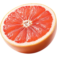 Halved Red Grapefruit with Visible Segments png