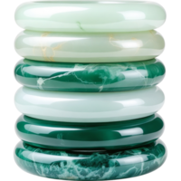 Stack of green jade bangles png