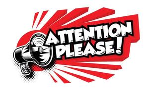 attention please important notice vector