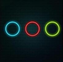 Dark background with glowing neon lights behind. vector