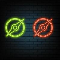 pin neon icon. Elements of web set. Simple icon for websites, web design, mobile app, info graphics vector