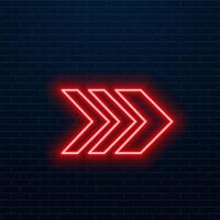 abstract neon arrow sing illustration background 4k vector