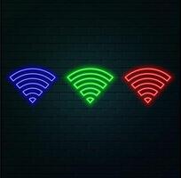 wifi signal neon icon. Elements of sosial media network set. Simple icon for websites, web design, mobile app, info graphics vector