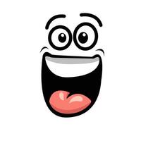 Ecmoticon Cartoon character laugh expression vector