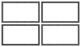 Geometric horizontal border seamless pattern frame collection vector
