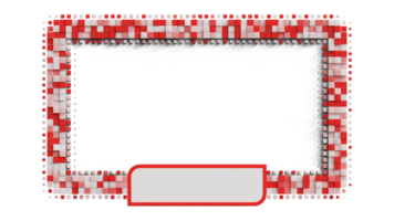 Frame Overlay for Streaming Camera with Red-Toned Squares png