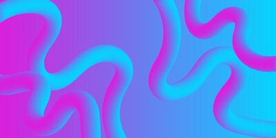 Abstract Fluid Gradient Design Vibrant Pink Blue Curves vector