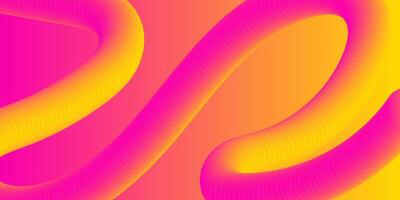Abstract Pink Yellow Gradient Waves Creative Design Template vector