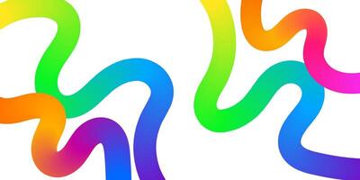 Colorful, dynamic, abstract background featuring interwoven rainbow gradient curves. Modern, creative design template with Creative Design text. vector