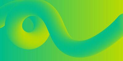 Abstract Green Gradient Waves, Creative Design Template, Illustration vector
