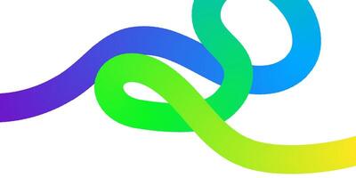 Abstract Colorful Wave Design Template Gradient Curves, Illustration vector