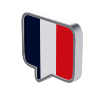 French Language 3D Icon - Medium High View at 135 Degrees png
