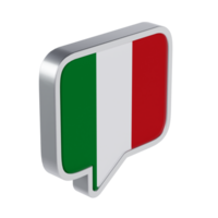 Italian Language 3D Icon - Medium High View at 45 Degrees png