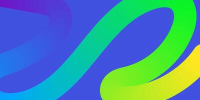 Abstract Gradient Curves Vibrant Blue, Green, Yellow Design Template vector