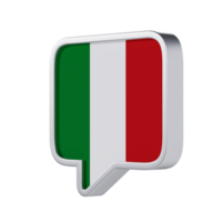 Italian Language 3D Icon - Medium View at 135 Degrees png