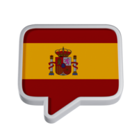 Spanish Language 3D Icon - Medium Low View at Side Angle 90 Degrees png