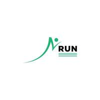 run logo template design J and V vector