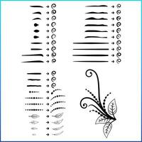 Floral Brush stroke for create floral ornament vector