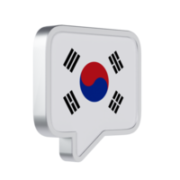 Korean Language 3D Icon - Medium View at 45 Degrees png
