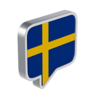 Swedish Language 3D Icon - Medium High View at 45 Degrees png