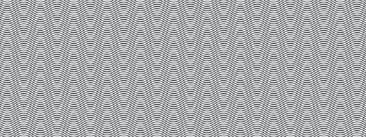 Abstract backdrop of black wavy lines. Curved horizontal psychedelic stripes. Optical illusion of motion and flow. Retro illustration on white background vector
