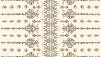 Seamless damask pattern with a classic floral design.African embroidery patterns, paisley, boho, floral ikat, ethnic floral designs, ikat sari, ikat patterns and ethnic patterns. vector