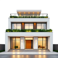 Elegant Three-Level Home Architecture png