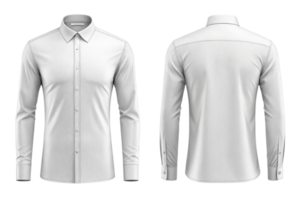 Classic White Shirt Mockup Front and Back View png