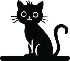 Unique Cat Silhouette Art for Graphics vector