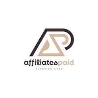 AP Logo letter design template in white background vector