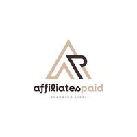 Elegant A and P Logo letter design template isolated in white background vector