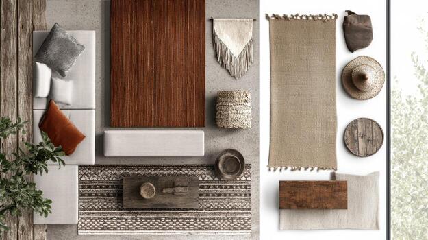 A room with a variety of items on the floor photo