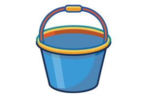 Beaker in color on the white background vector