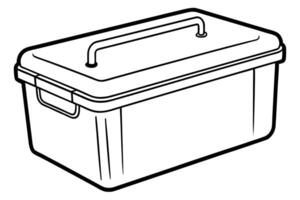 illustration of tool box on white vector