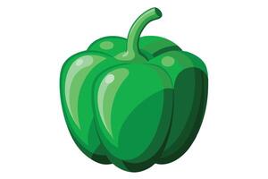 Green pepper on a white background vector