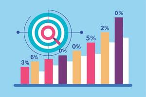 illustration of data analysis graph vector