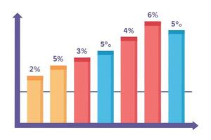 Gradient design infographic presentation template vector