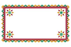 Meadow Wildflowers Rectangular Frame vector
