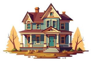 illustration of color house vector