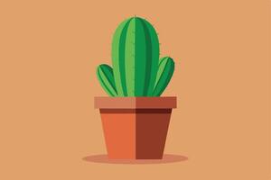 Cactus icon in a flat style design vector