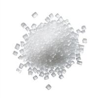 close up view of sugar granules showcasing their crystalline texture and shine. This captures essence of sweetness and purity photo