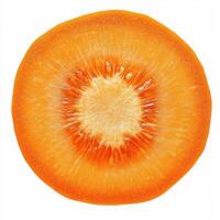 Fresh carrot slice, vibrant orange color, macro close up, healthy food photo