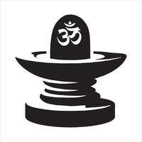 Shiv Ling Statue and Shiv Lingas Art of Hindu God Shiva in Shaivism for Maha Shivratri Festival of a hindu symbol vector