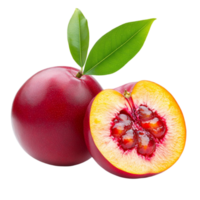 Fresh Ange Fruit with Leaf Isolated transparent Background png