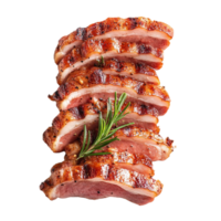 Crispy Bacon Slices Isolated on transparent background png