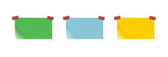 Stickers with tape for notes. vector