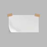 Note with tape. vector