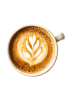 Latte in Mug with Latte Art png