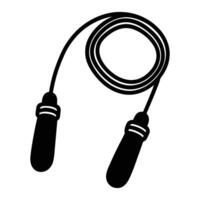 a black and white illustration of a jump rope vector