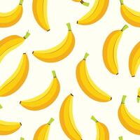 banana seamless pattern white background. vector